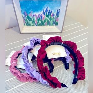 🆕Scunci Ruffle Headbands! Springtime colors so pretty! Set of 3!